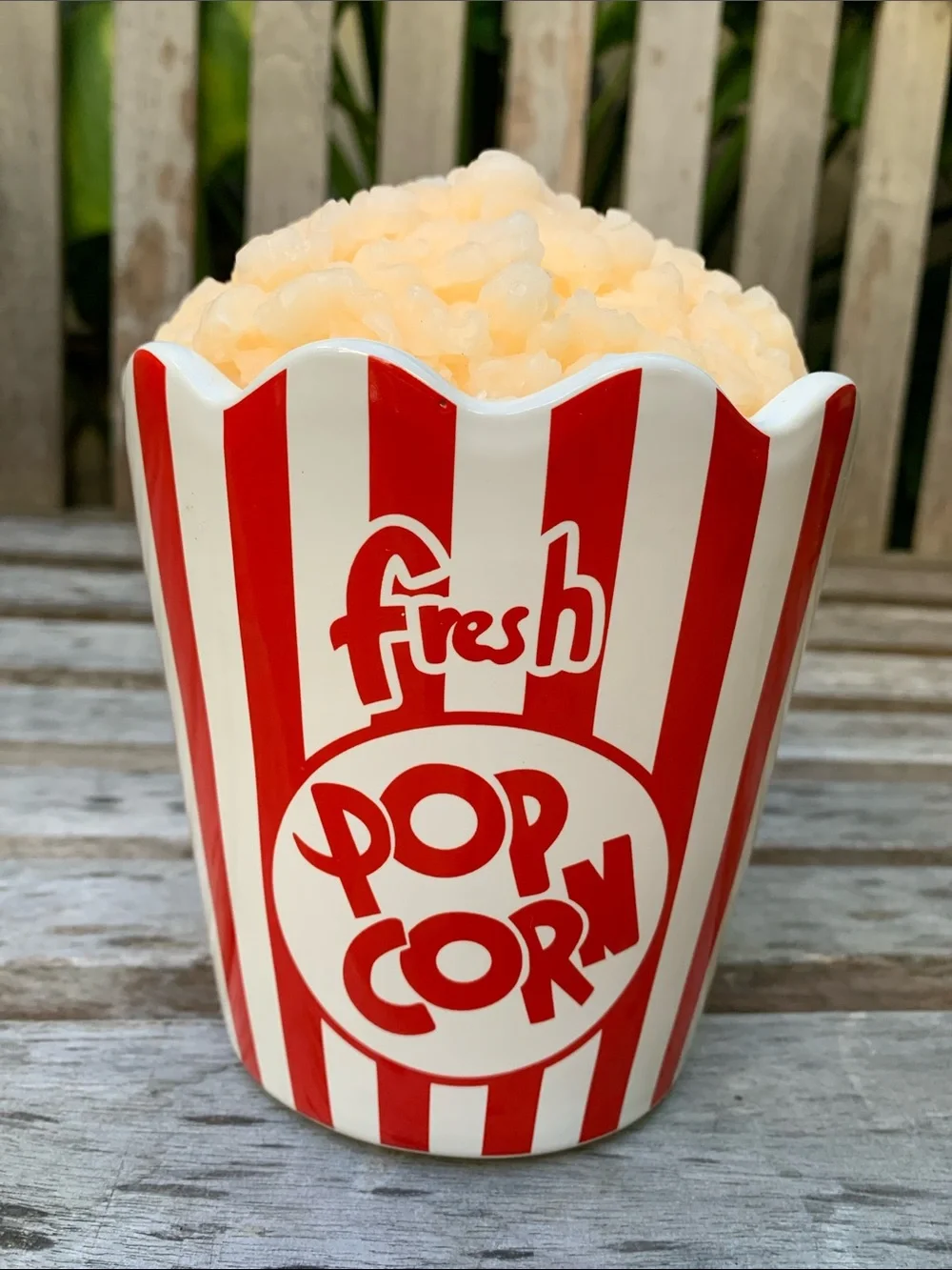 Movie Popcorn Bucket Novelty Wax Candle Scented